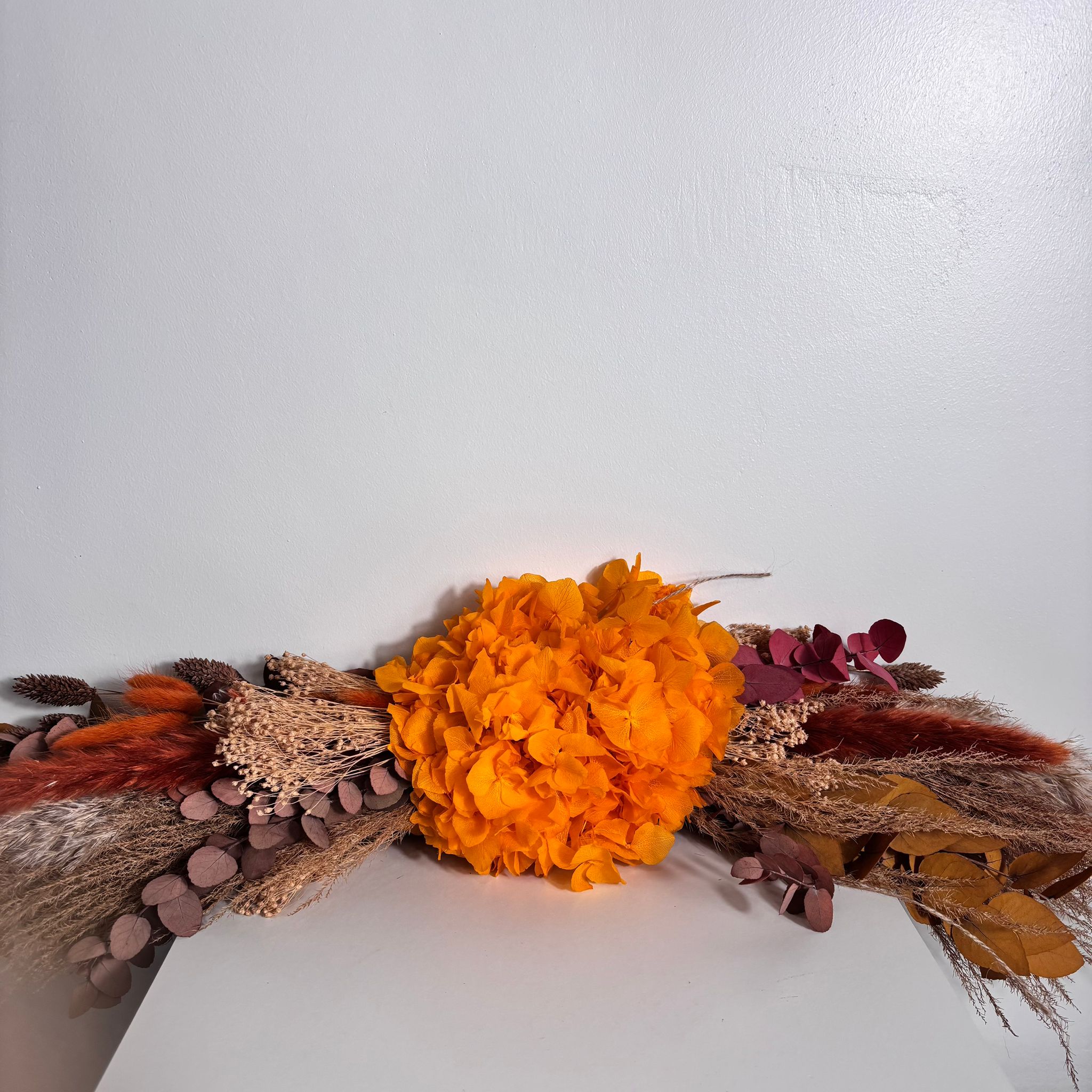 Table arrangement made of dried flowers eucalyptus green Outlet