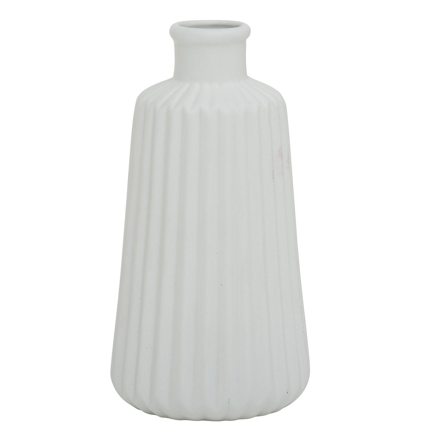 Simple porcelain vase in matt white – timeless design for every ambience