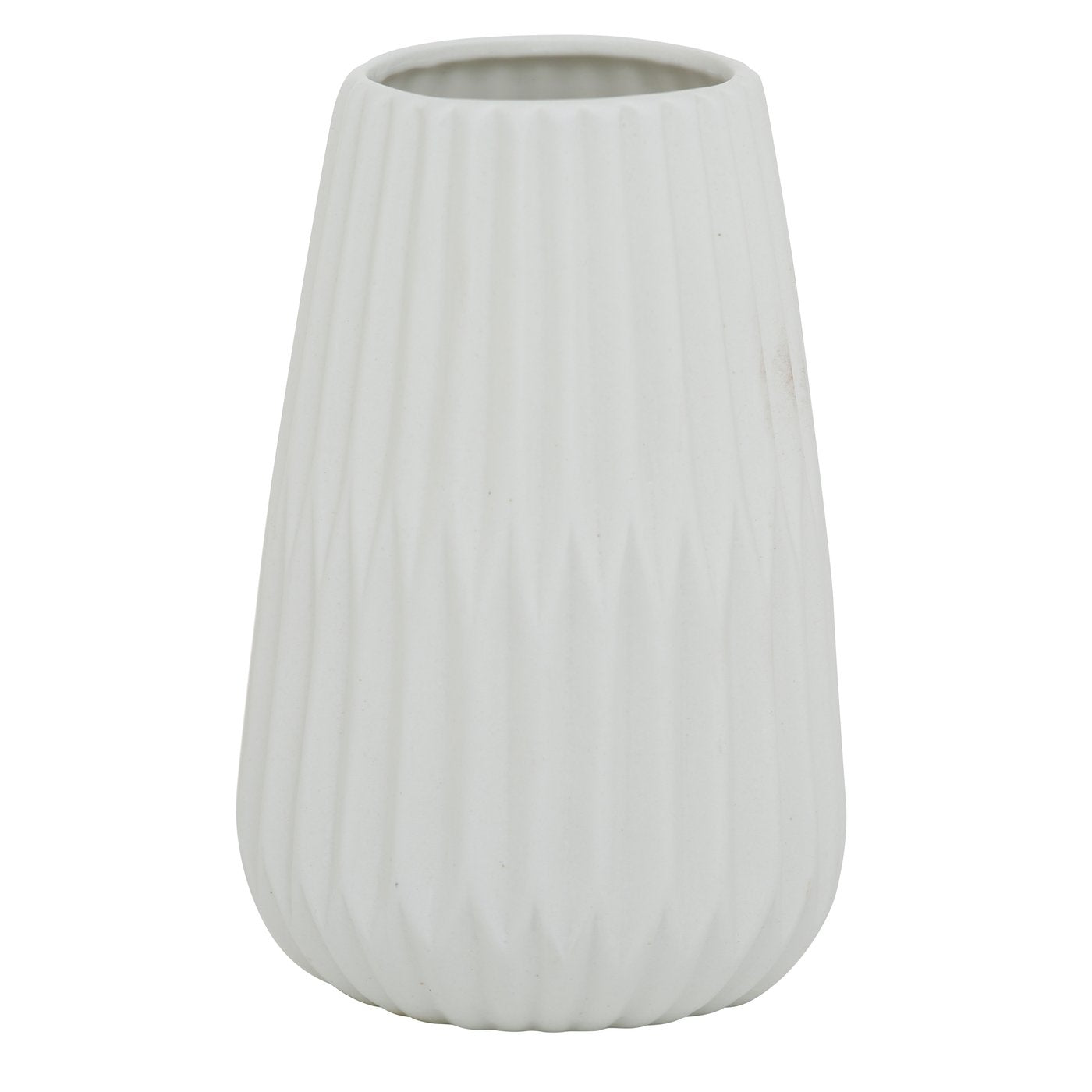 Simple porcelain vase in matt white – timeless design for every ambience