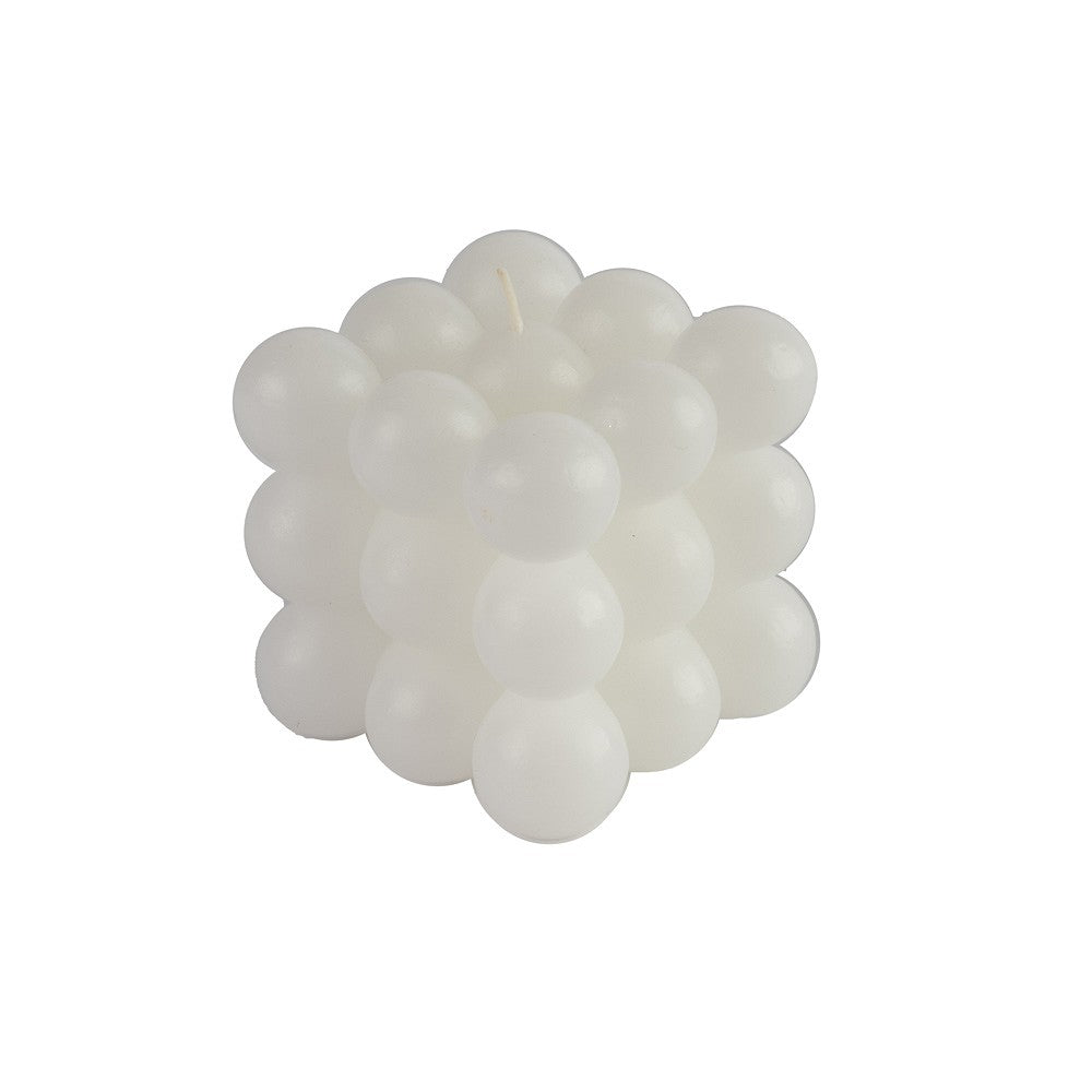 Bubble white candle