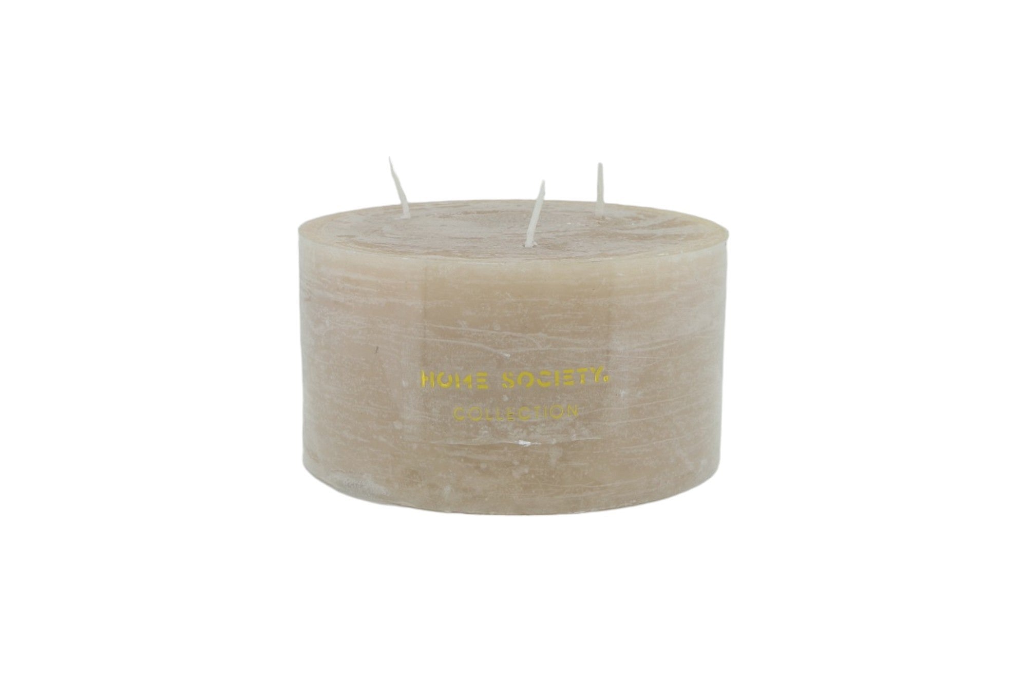 Large pillar candle with 3 wicks