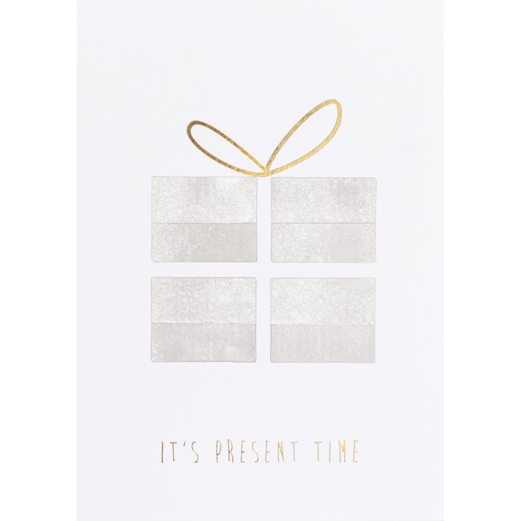 Christmas card - Zen paper "It's present time"