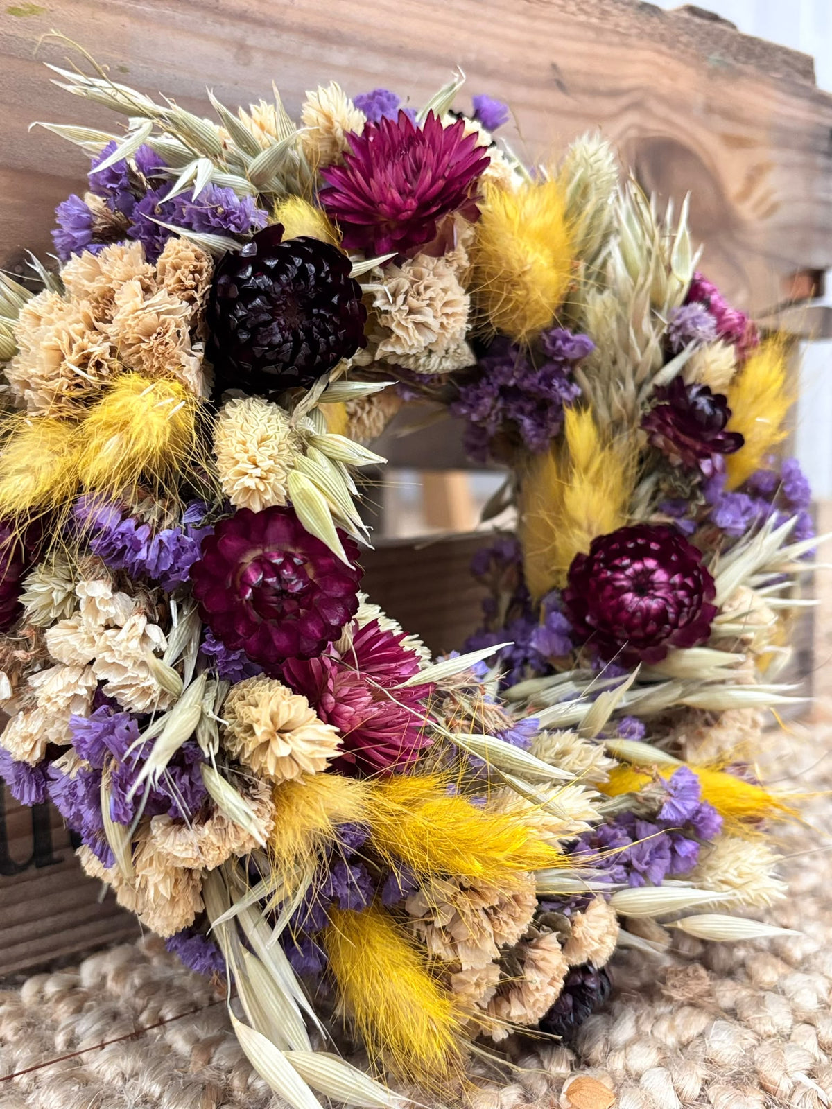 Abby Herbstkranz – Trockenblumenkranz in warmen Farben