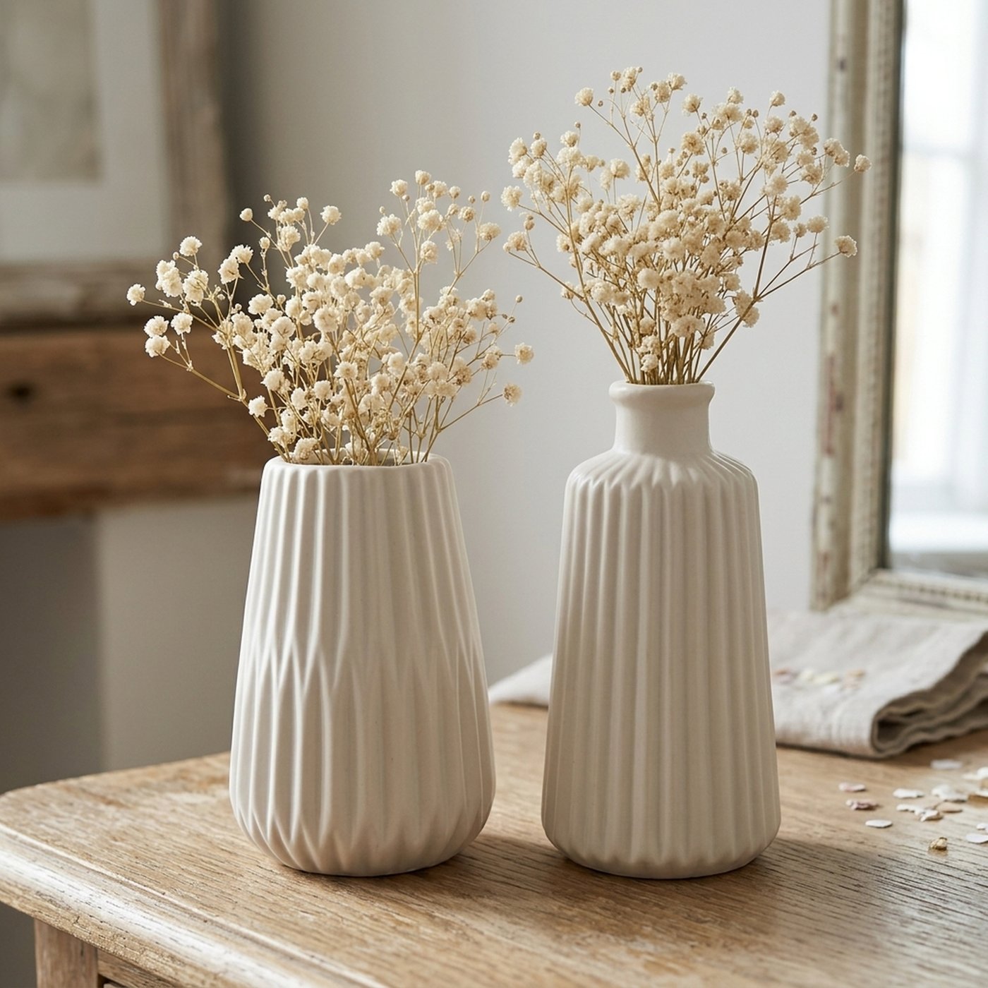 Schlichte Porzellanvase in beige – Zeitloses Design für jedes Ambiente