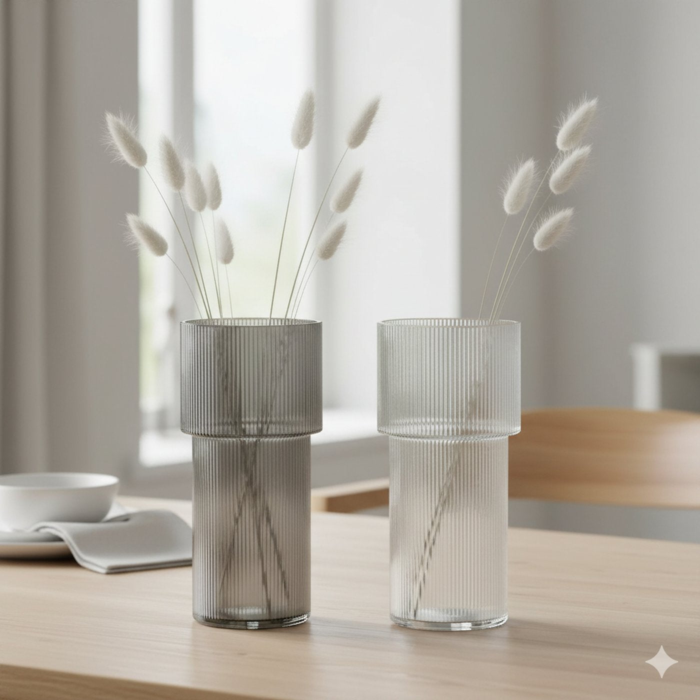 Elegante Glasvase in Grau und Dunkelgrau – Stilvolle Akzente für Dein Zuhause