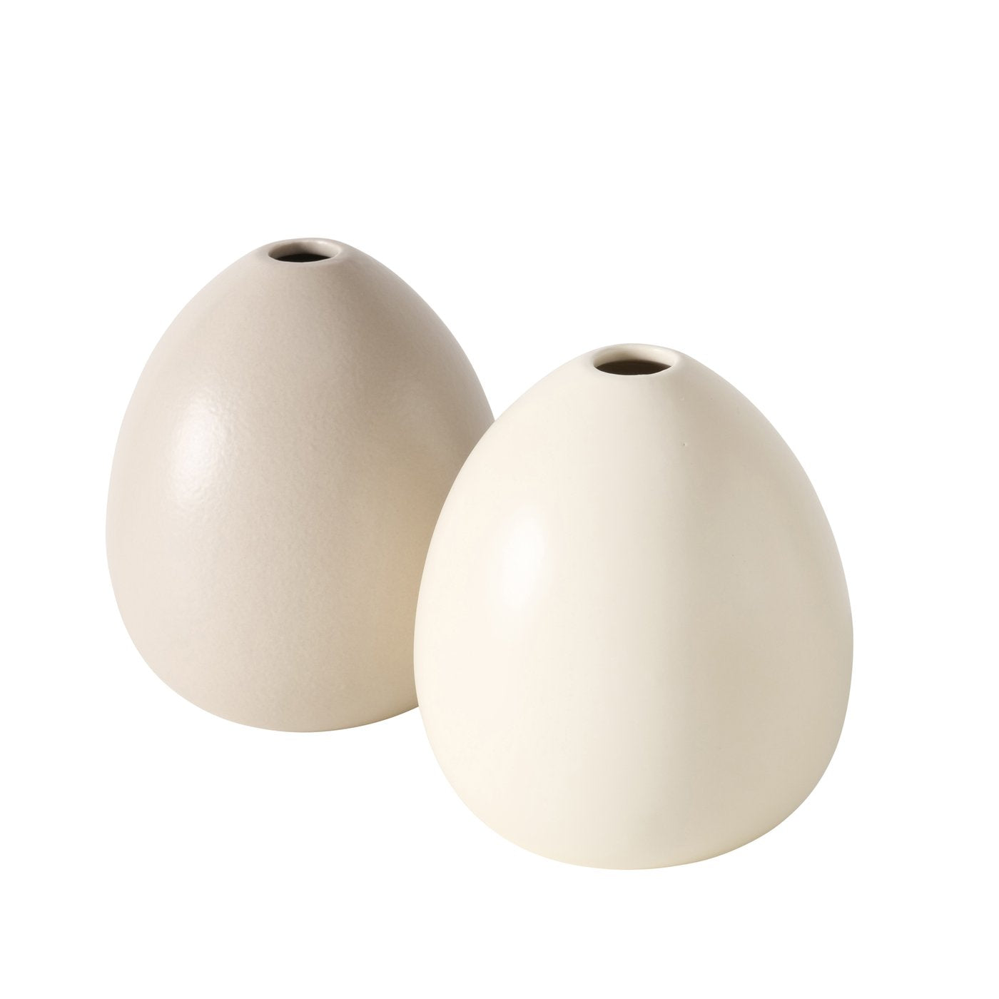 Vase Rikke - 2er Set weiß beige - Lykke&You GmbH