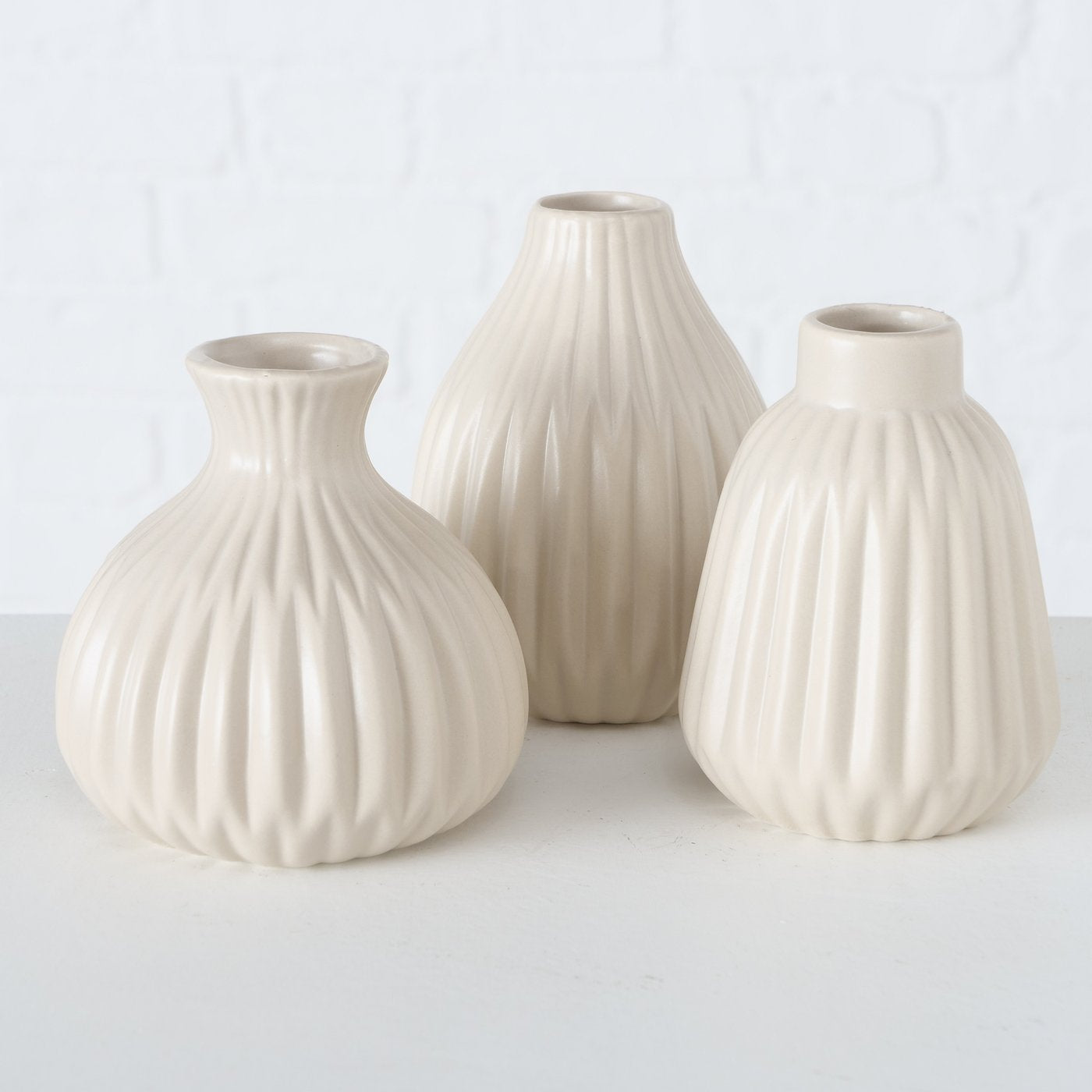 Mini vases Esko set of 3 | white