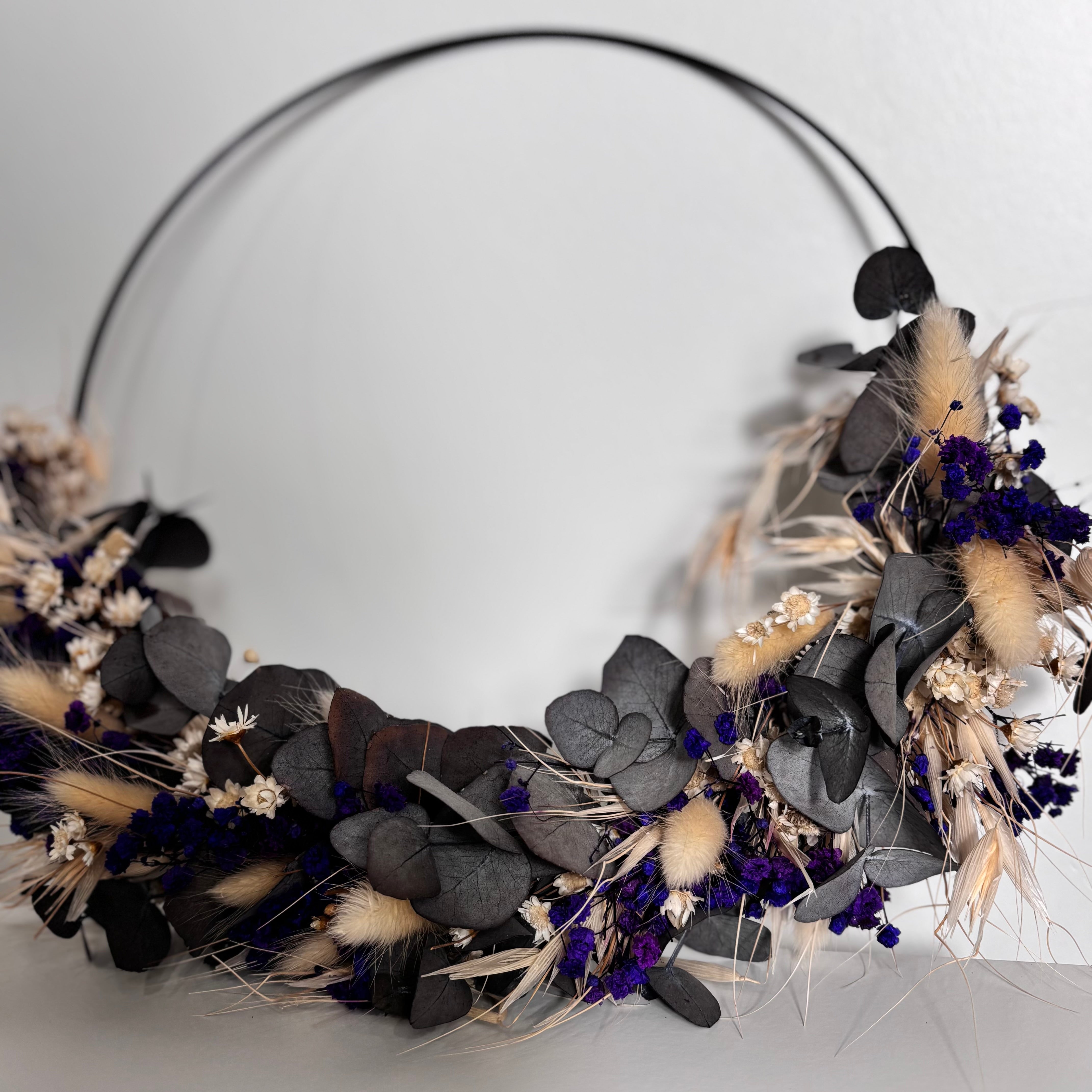 Dried Flower Wreath Eucalyptus Blue Outlet