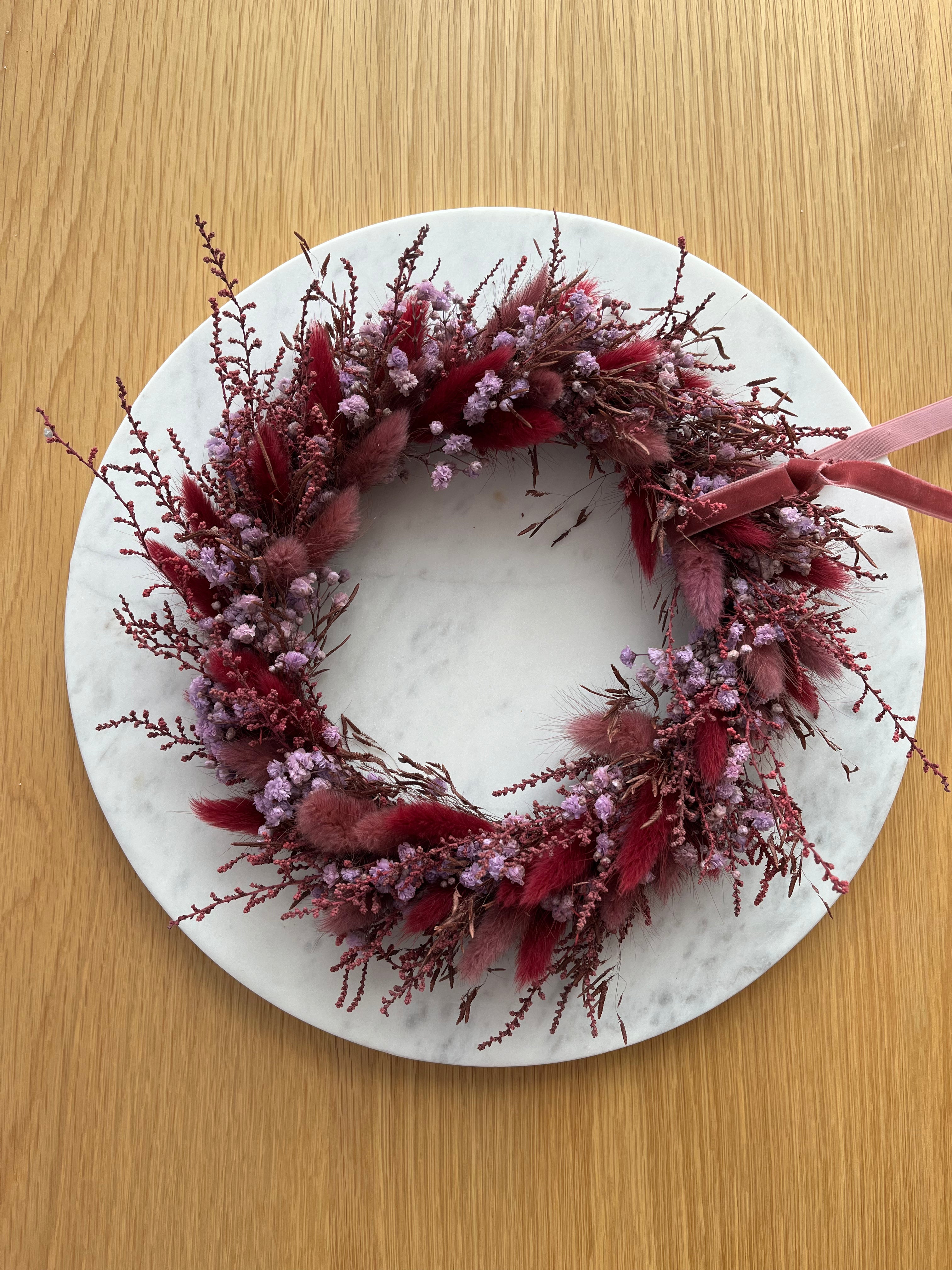 dried flower wreath in Bordeaux