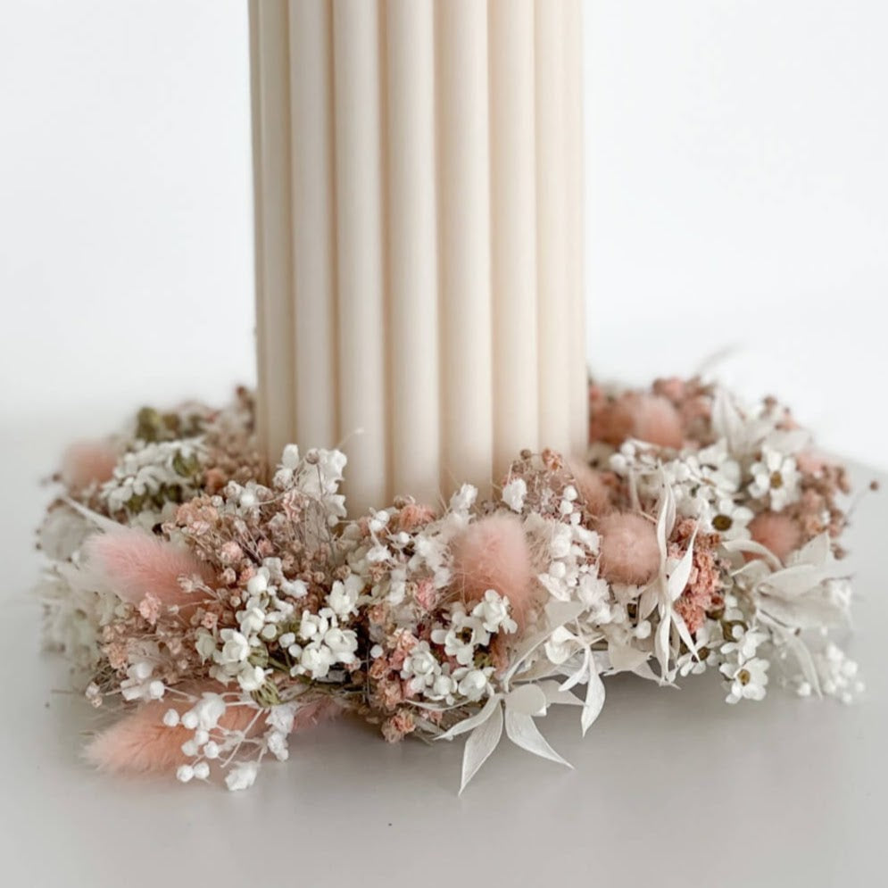 Candle wreath for pillar candles