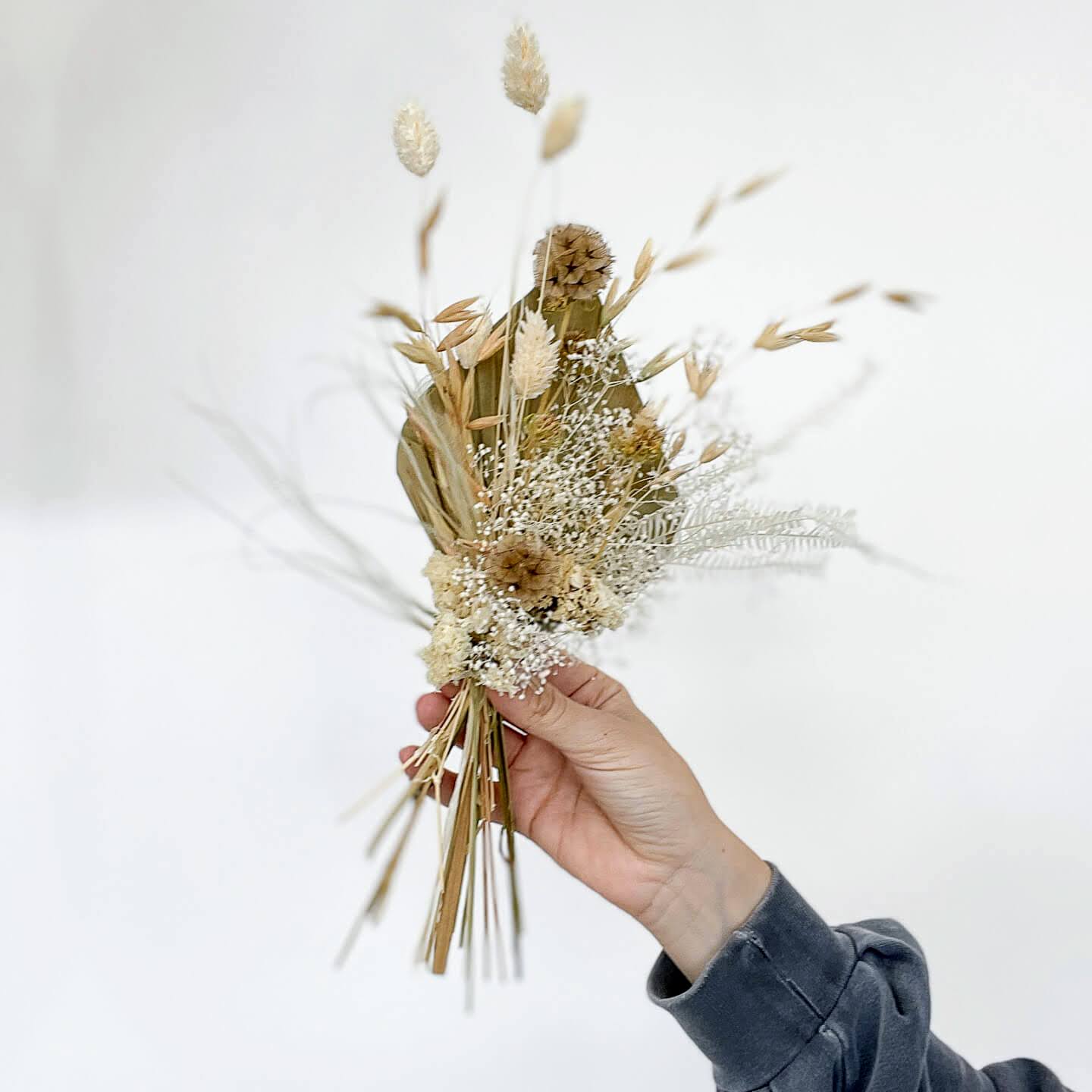 Dried Flower Bouquet Mini Palm Leaf