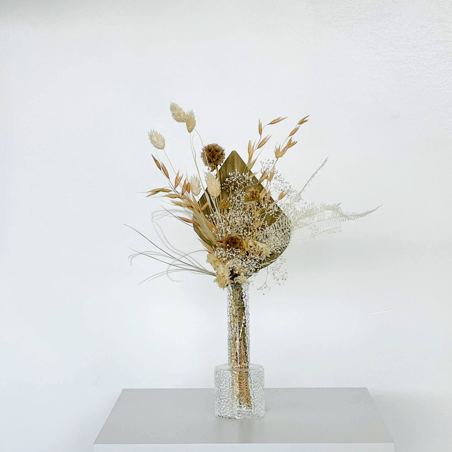 Dried Flower Bouquet Mini Palm Leaf