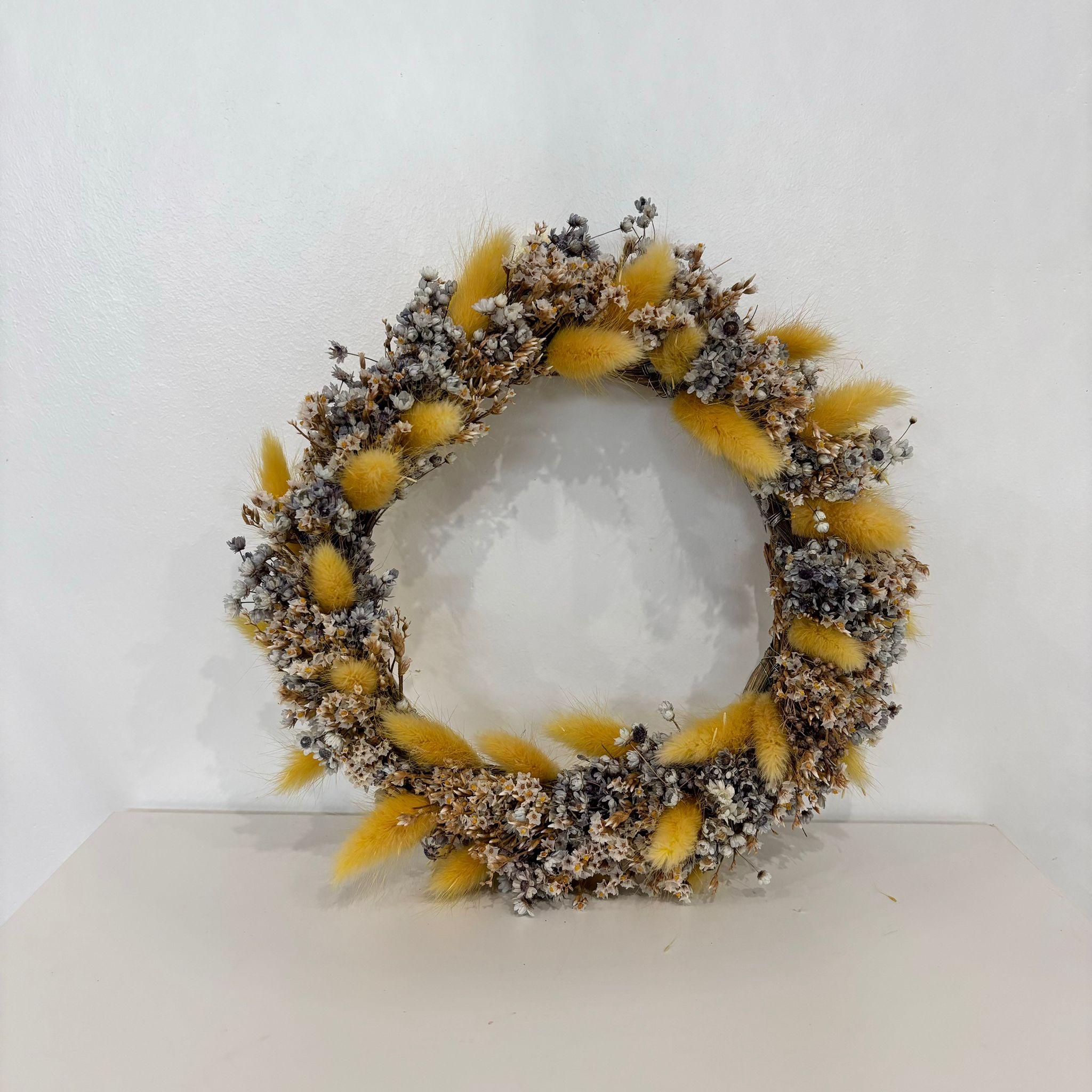 Dried flower wreath Touch of Yellow mini - OUTLET