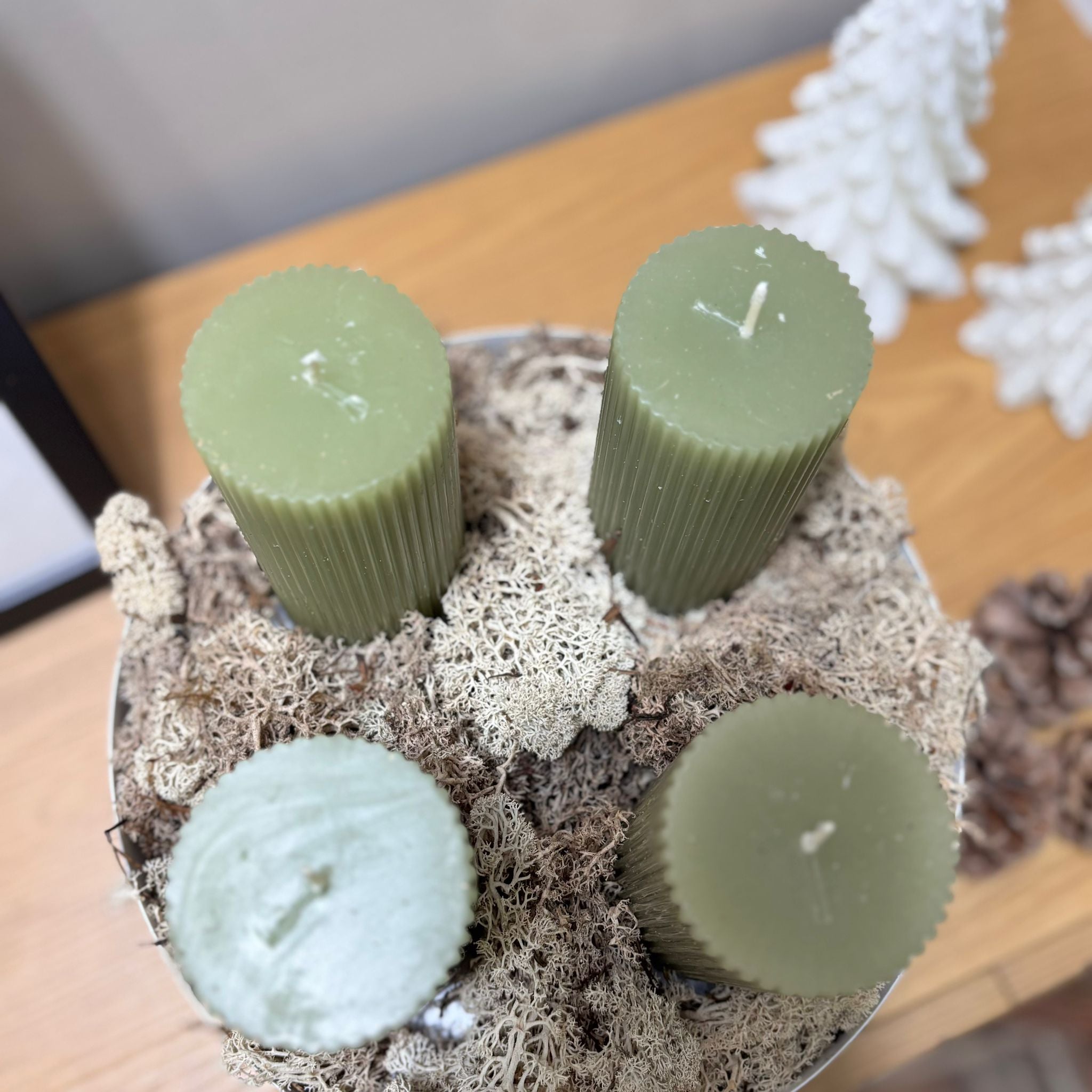 Komplettset Lysberg Wintertray - weiß grün