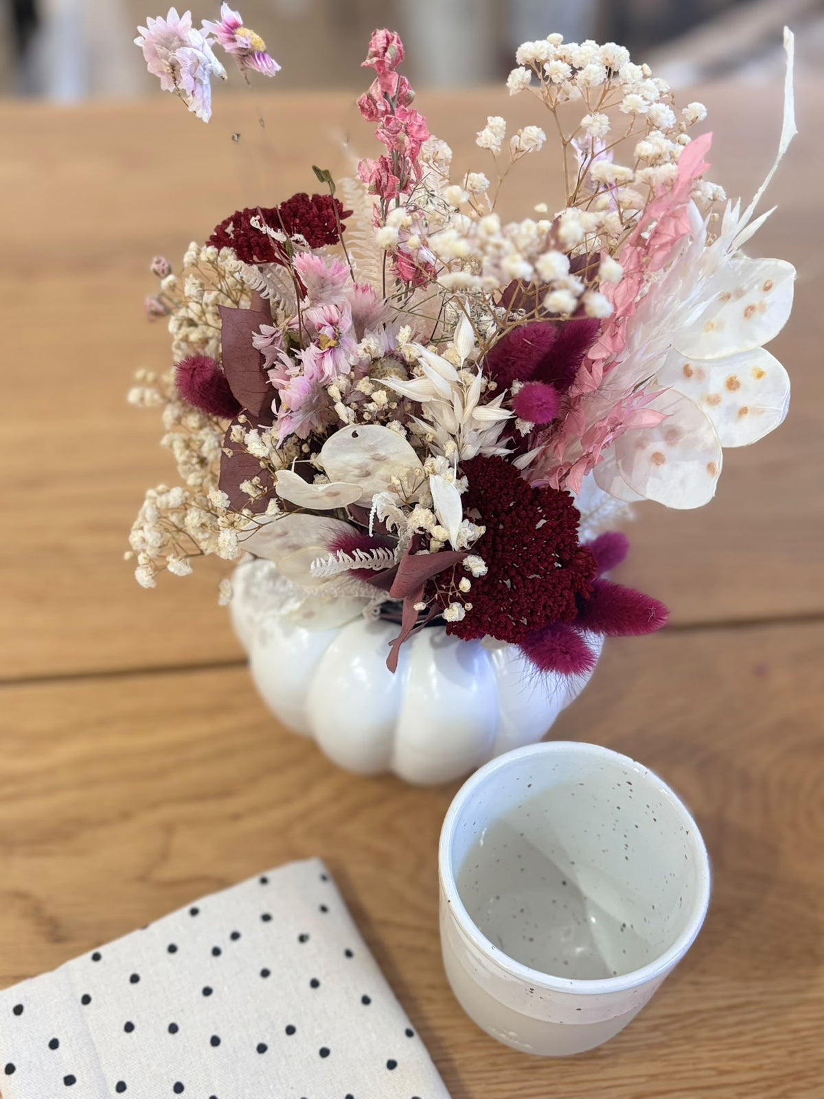 Baby Boo Trockenblumengesteck inkl. Vase