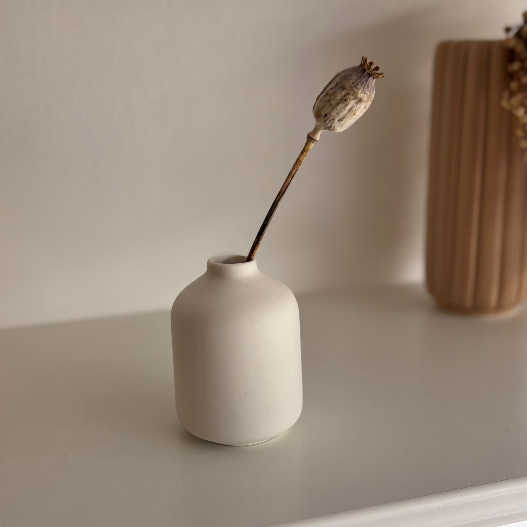 Mini Vase Sova - matt weiß