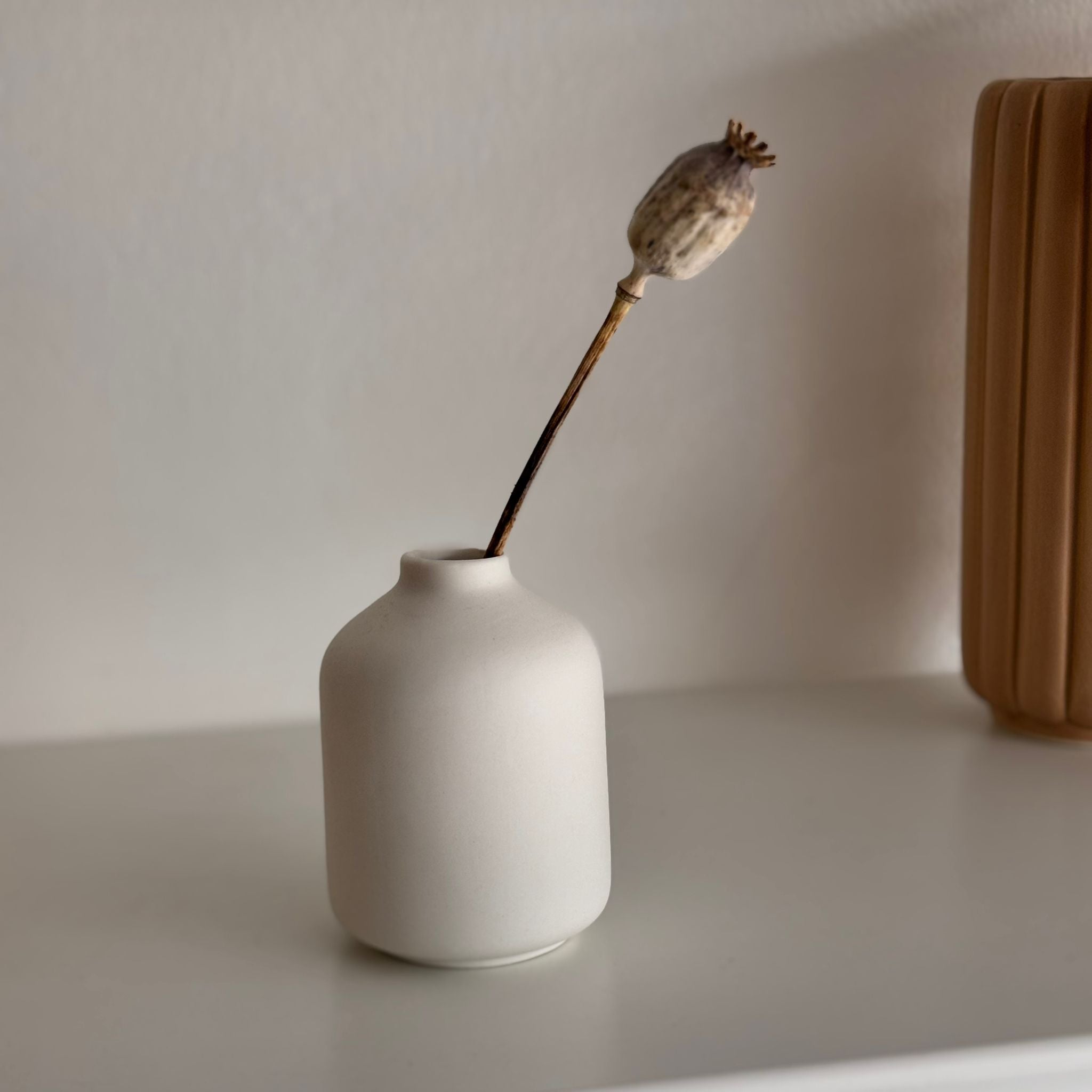 Mini Vase Sova - matt weiß