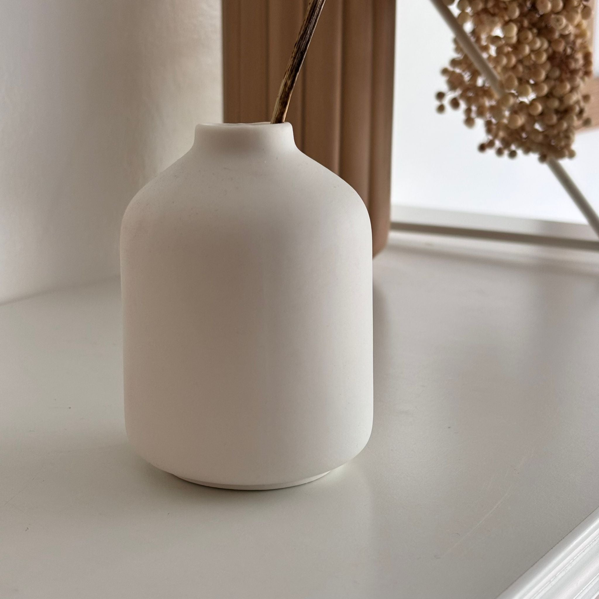 Mini Vase Sova - matt weiß