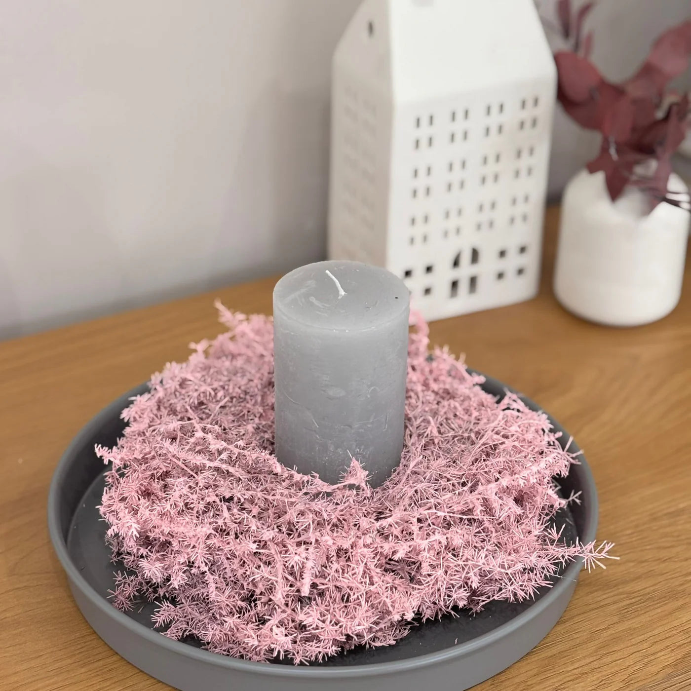 Asparaguskranz in Rosa - Spargelkraut