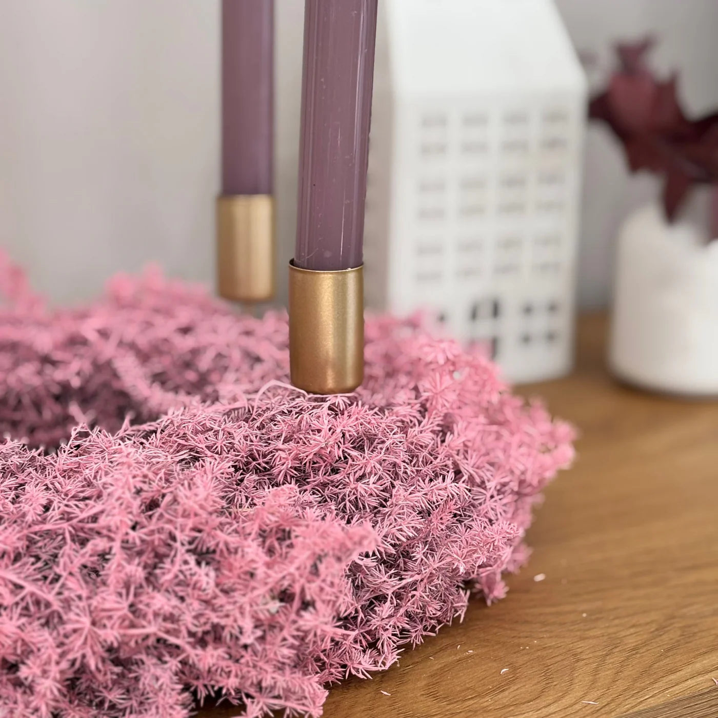 Asparaguskranz in Rosa - Spargelkraut