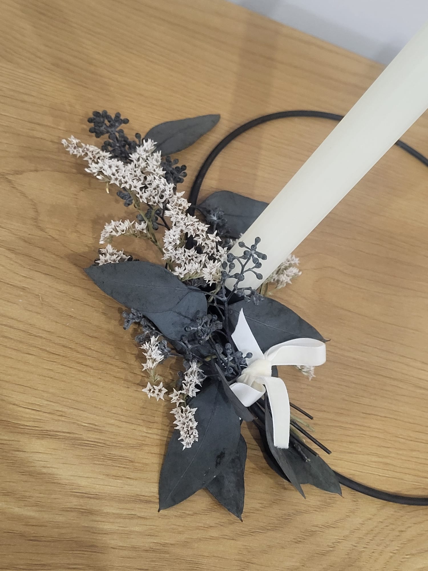 Kerzenhalter aus Metall - schwarz