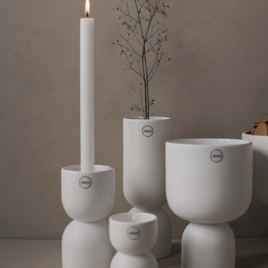 dbkd Post Vase Keramik weiß - Lykke&You GmbH