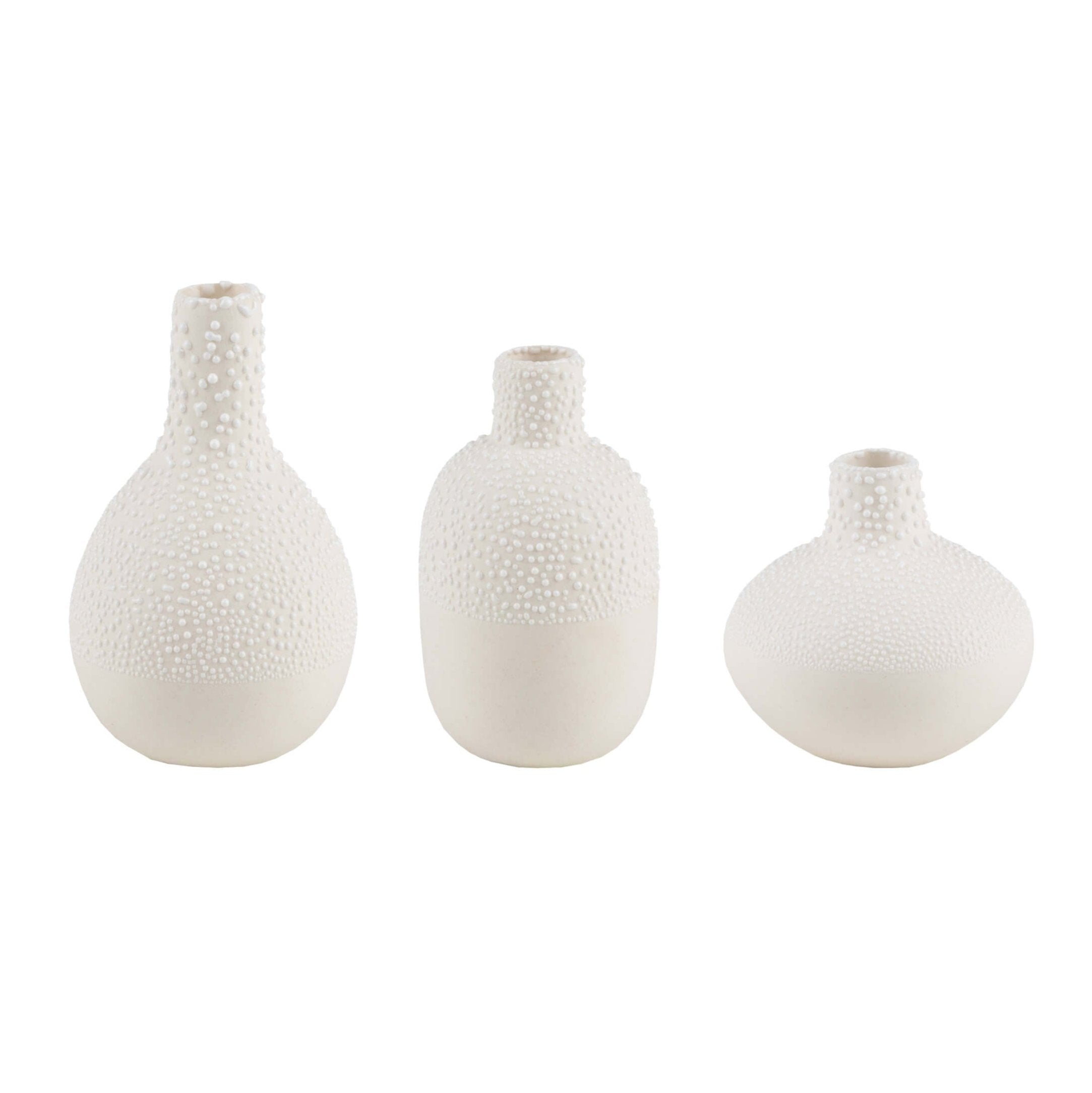 RÄDER set of 3 mini vases: artistic variety in stoneware