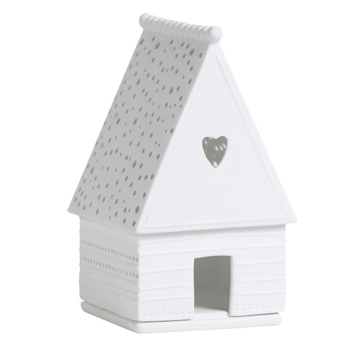 RÄDER Light House "Gingerbread House Heart" white porcelain