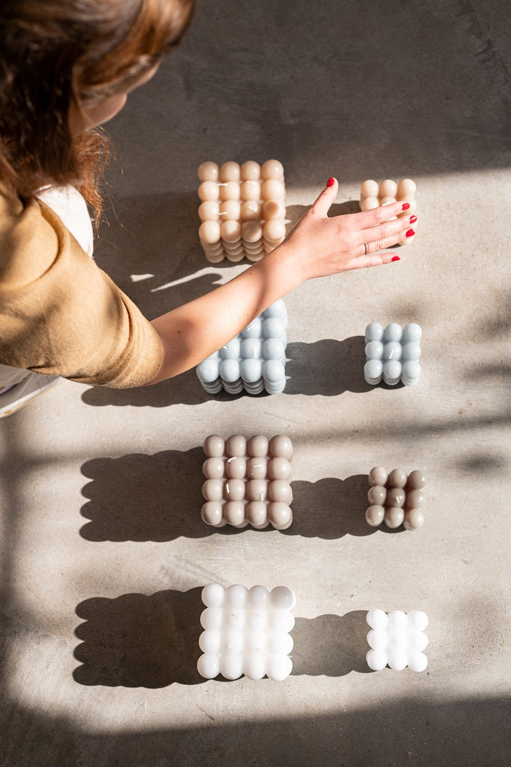 Kerze Bubble weiß - Lykke&You GmbH