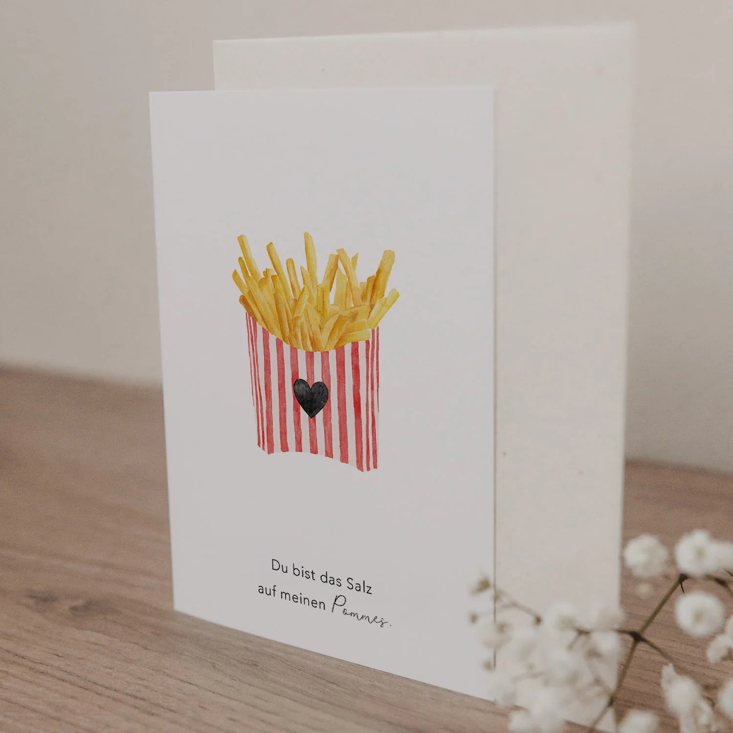 Eulenschnitt Klappkarte - Pommes