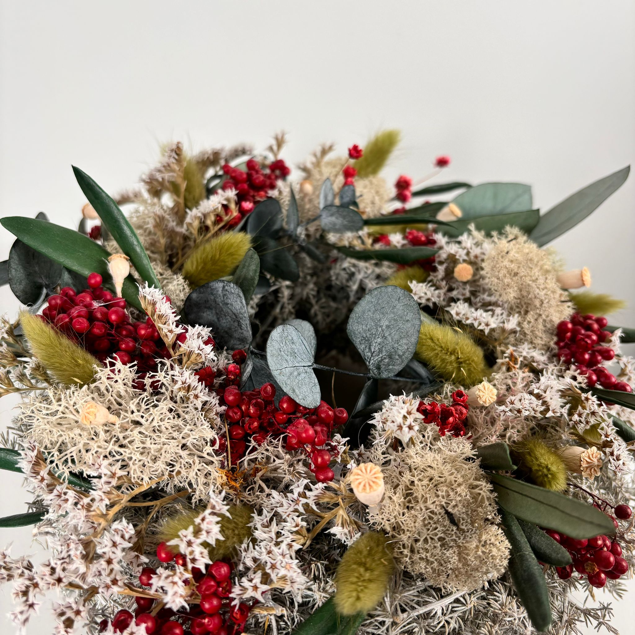 Adventskranz Asparagus grau klassisch mini - Lykke&You GmbH