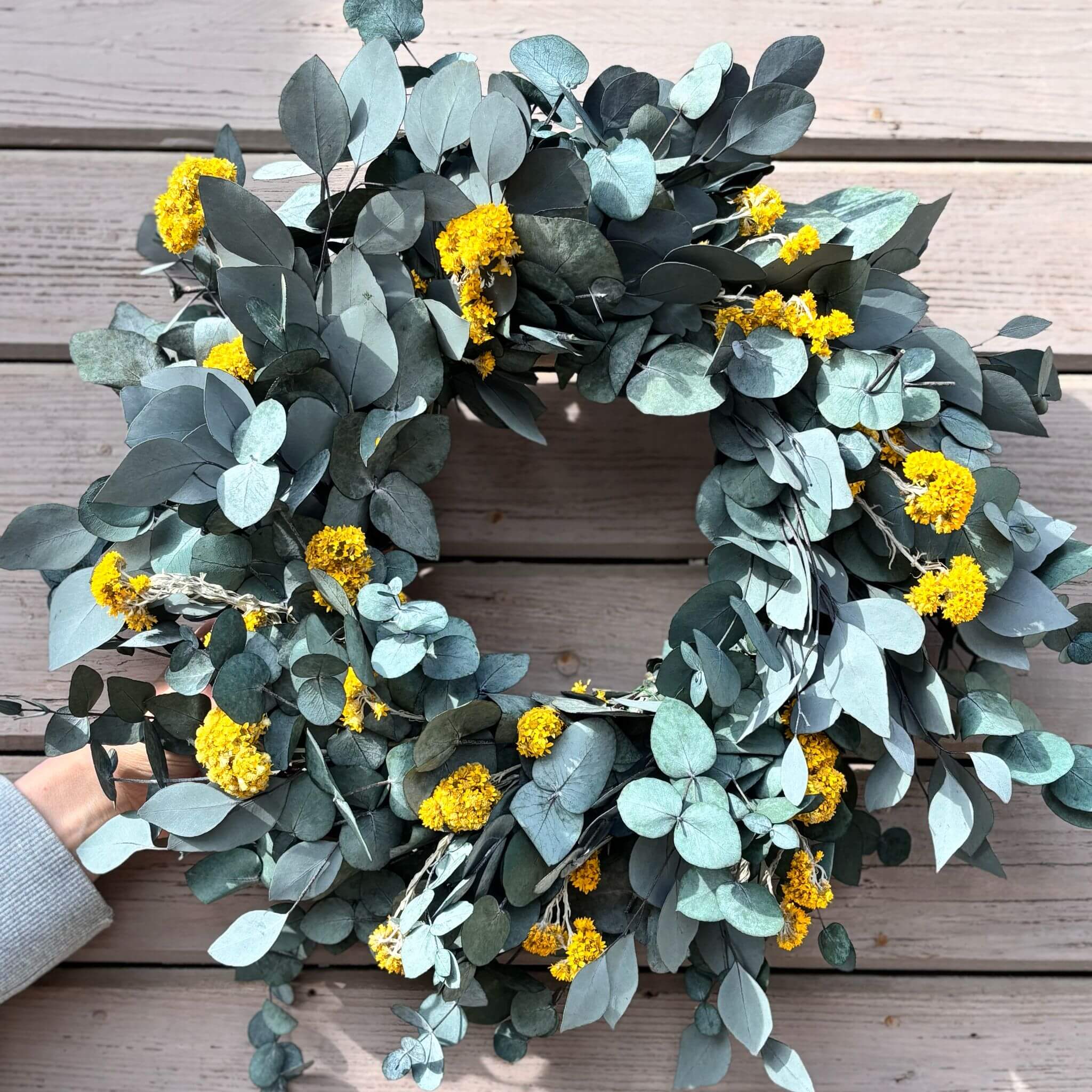 XL Kranz Trockenblumen Eukalyptus glow - Lykke&You GmbH