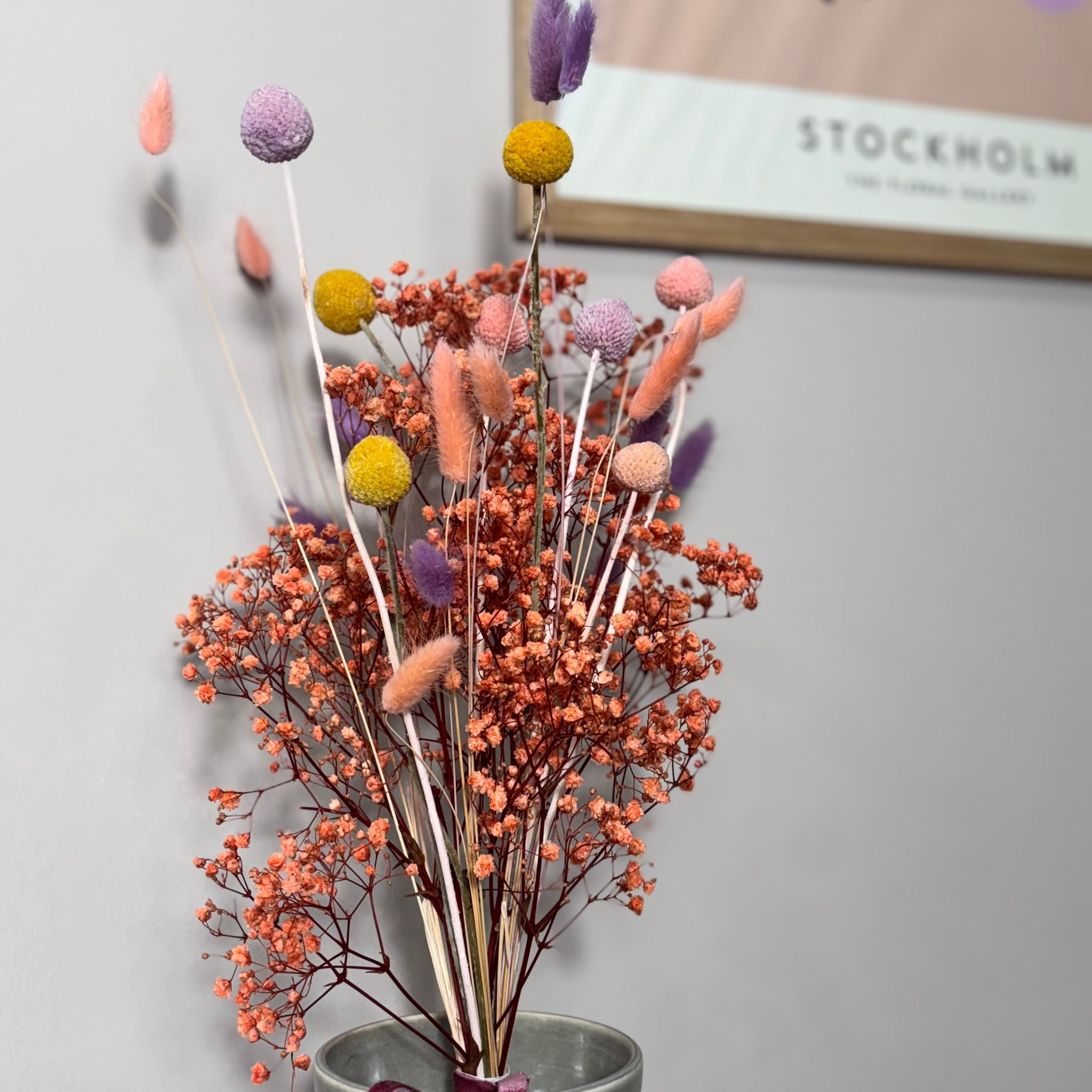 Craspedia Dream: Trockenblumenstrauß in sanften Frühlingsfarben - Lykke&You GmbH