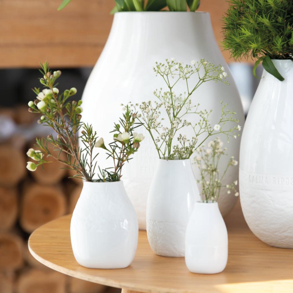 RÄDER free-form vase set made of white porcelain – 3 beautifully shaped vases