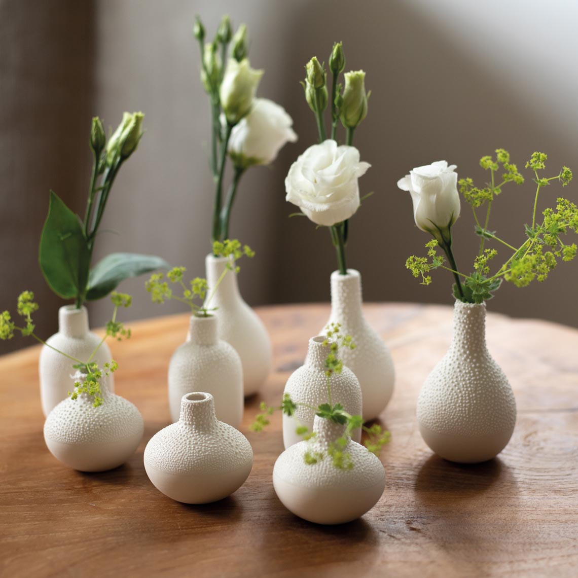 RÄDER set of 3 mini vases: artistic variety in stoneware