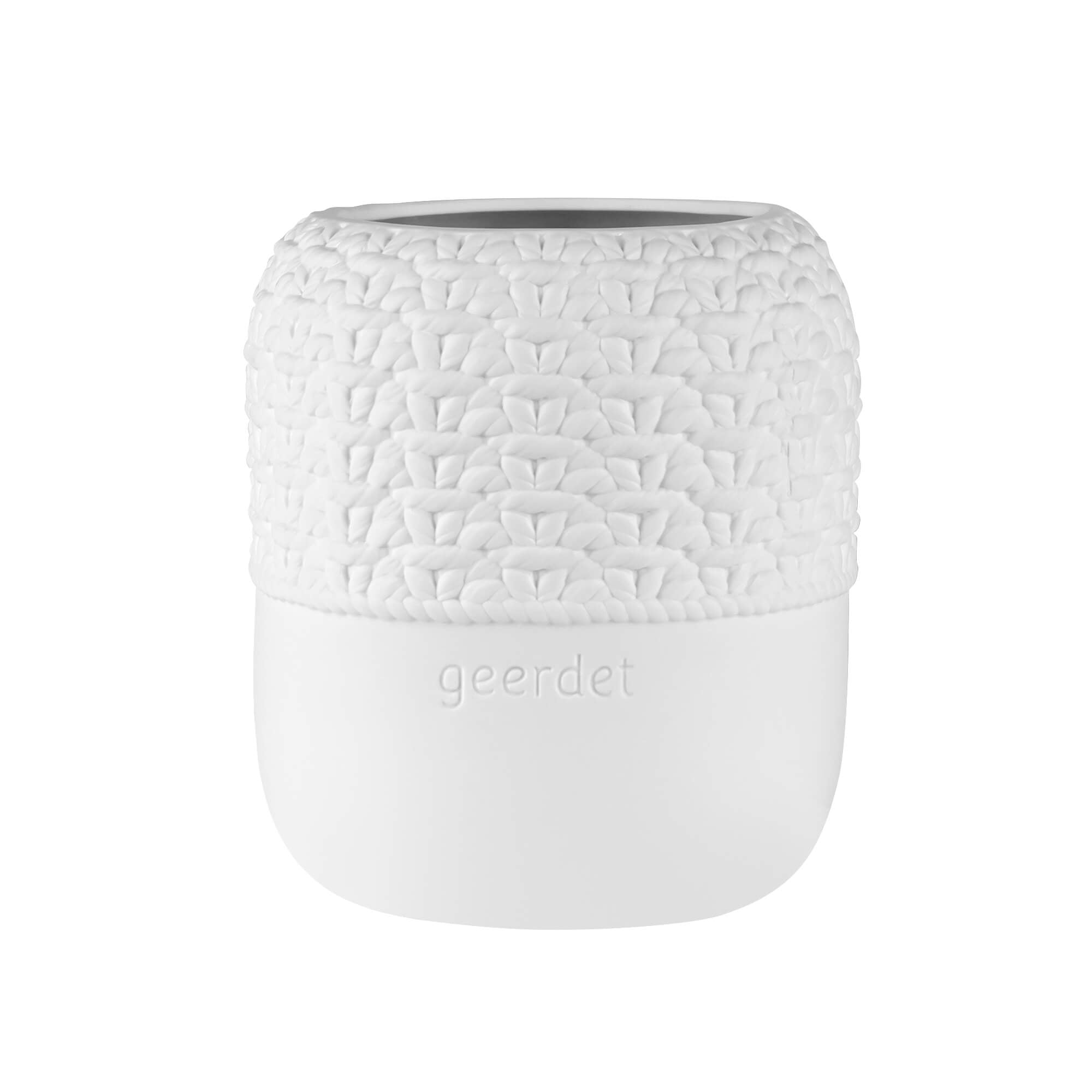 RÄDER Vase „Strick“ – Design mit Reliefstruktur aus Porzellan - Lykke&You GmbH