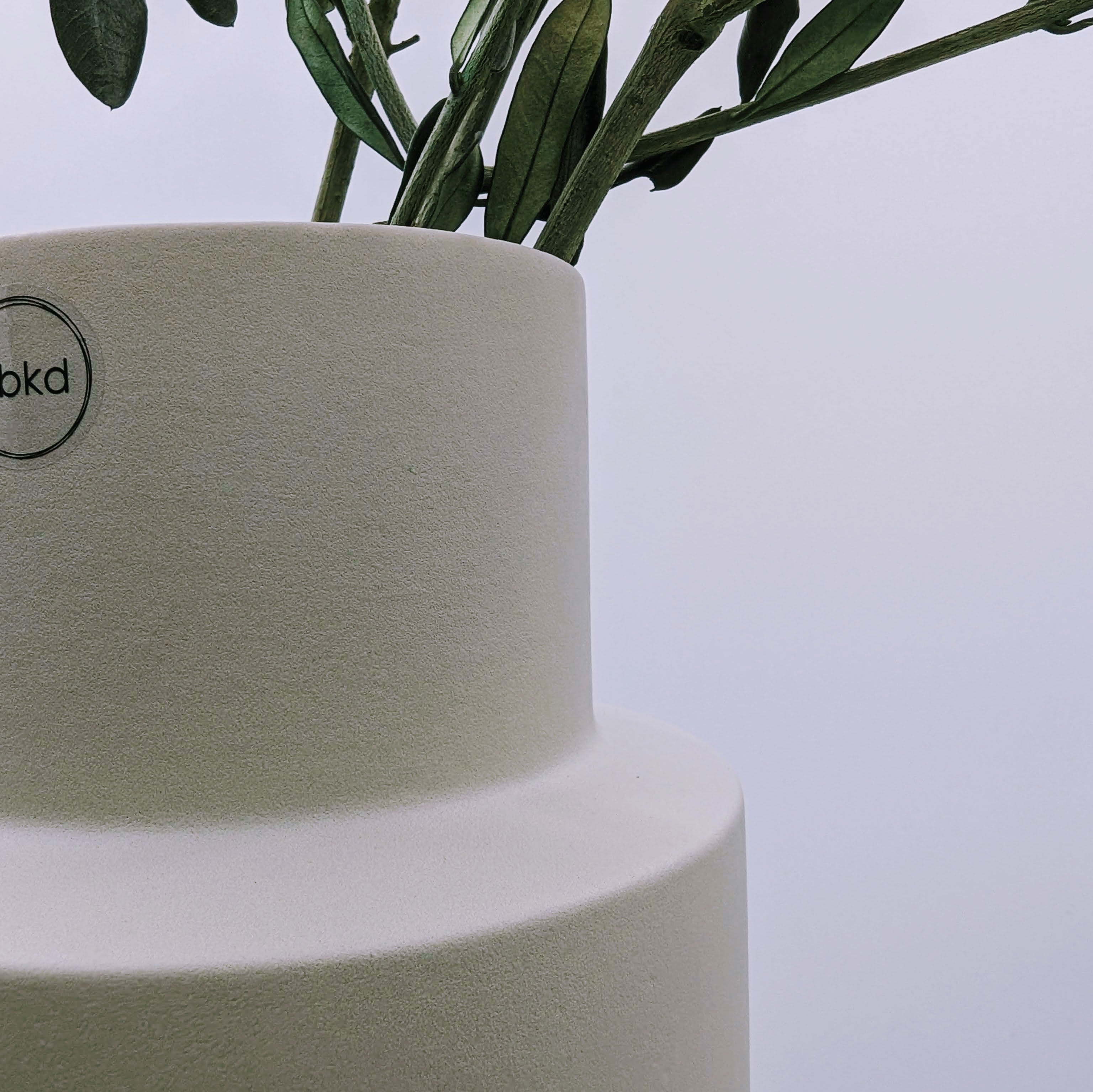 Vase Oblong in zwei Größen (beton) grau