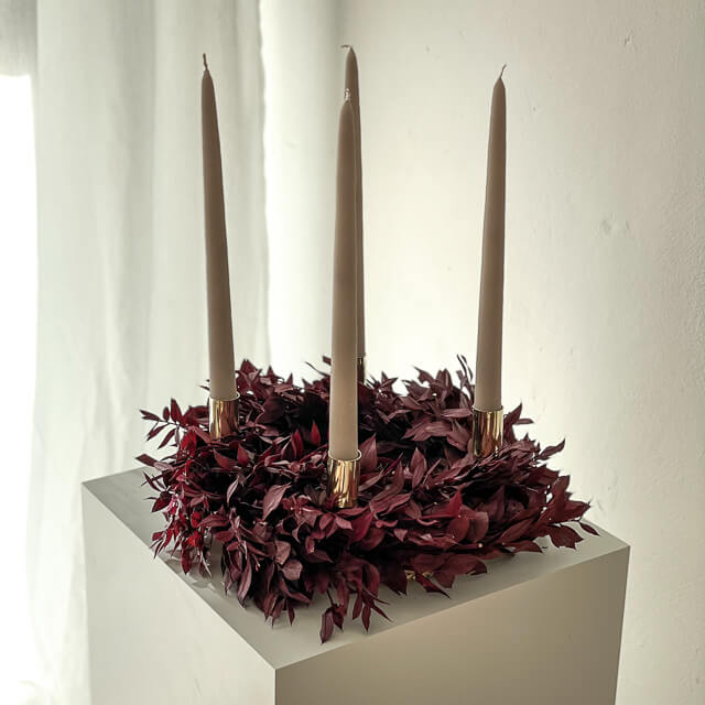 Trockenblumen Adventskranz "Amore" | Handgearbeitete Unikate | 30 cm - Lykke&You