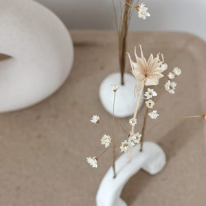 DIY Trockenblumen Flowergram mit weißer Modelliermasse - DIY