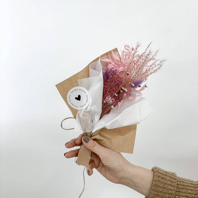 Trockenblumenstrauß Mini lila | Strauß als Geschenkidee | 20-30 cm - Lykke&You