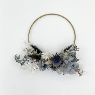 Trockenblumenkranz blau Hortensie Ruskus Mix | 15 cm - Lykke&You