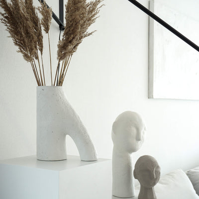 Vase Zweig | handgefertigt | weiss - Vasen & Pots
