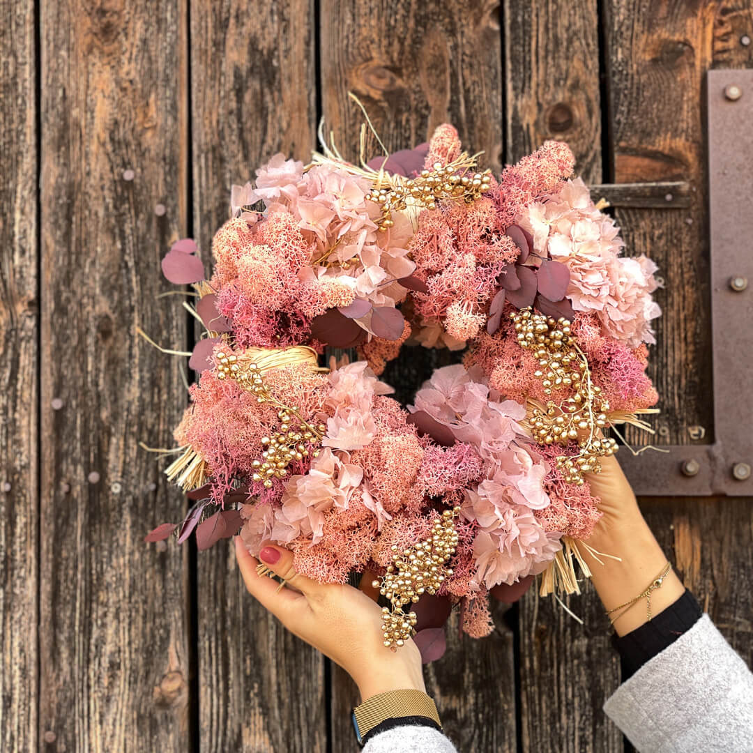 Advent wreath dried flowers Signature