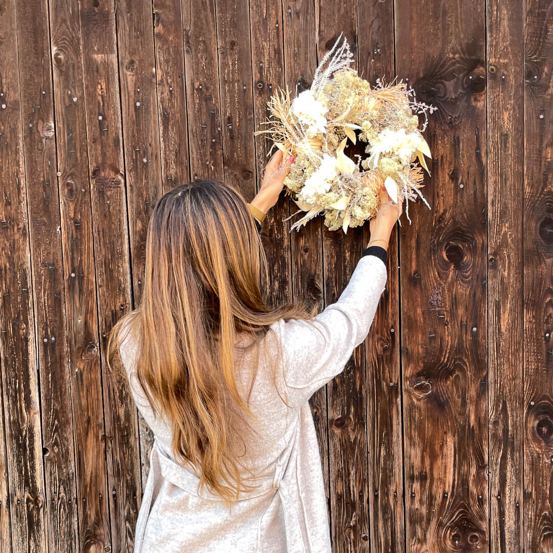 Advent wreath dried flowers Signature