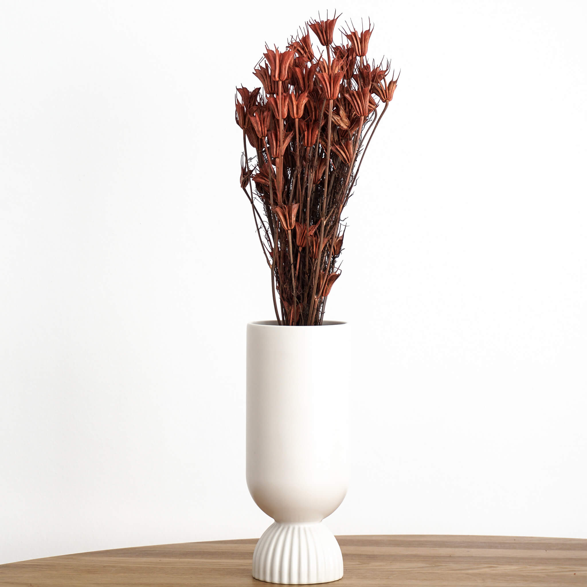 Nigella | Jungfer im Grünen | weiß | terracotta | 70 cm - Farbe: terracotta