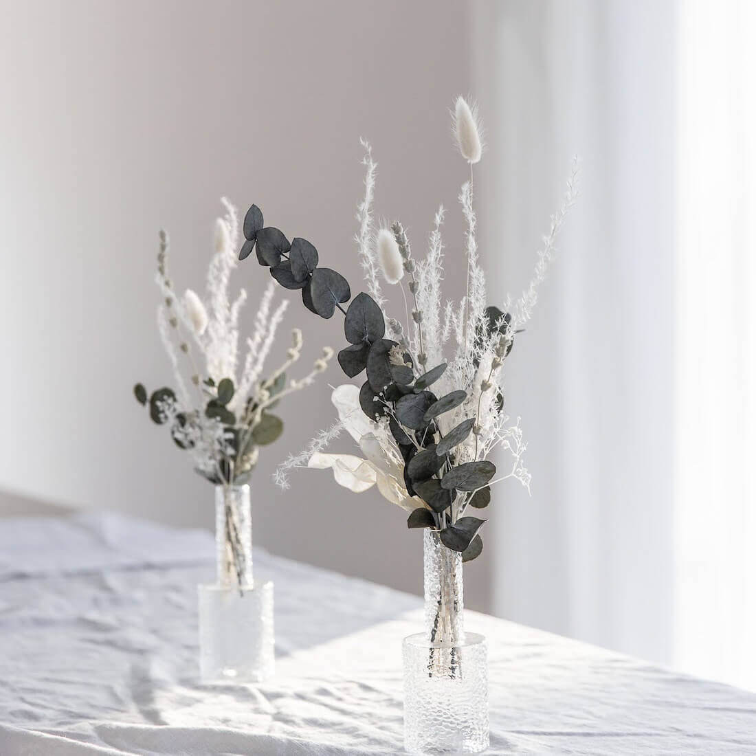 Trockenblumenstrauß Tischdeko Eukalyptus weiß | 20 - 30 cm - Lykke&You