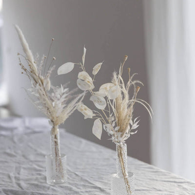Trockenblumenstrauß Tischdeko weiß | 20 - 30 cm - Lykke&You