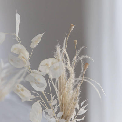 Trockenblumenstrauß Tischdeko weiß | 20 - 30 cm - Lykke&You