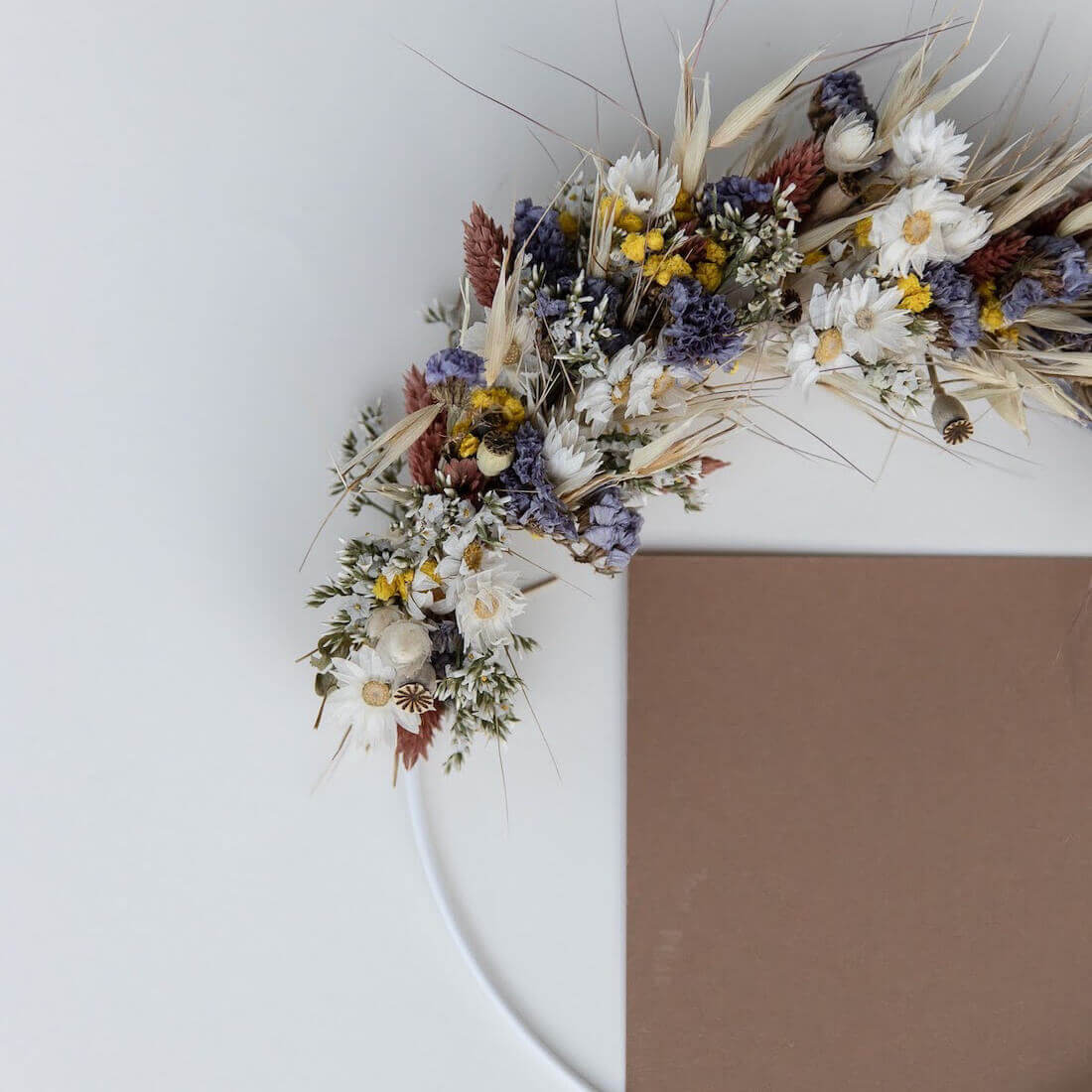 Trockenblumenkranz Wildblumen | 25 cm | Naturtöne | Wandkranz - Lykke&You