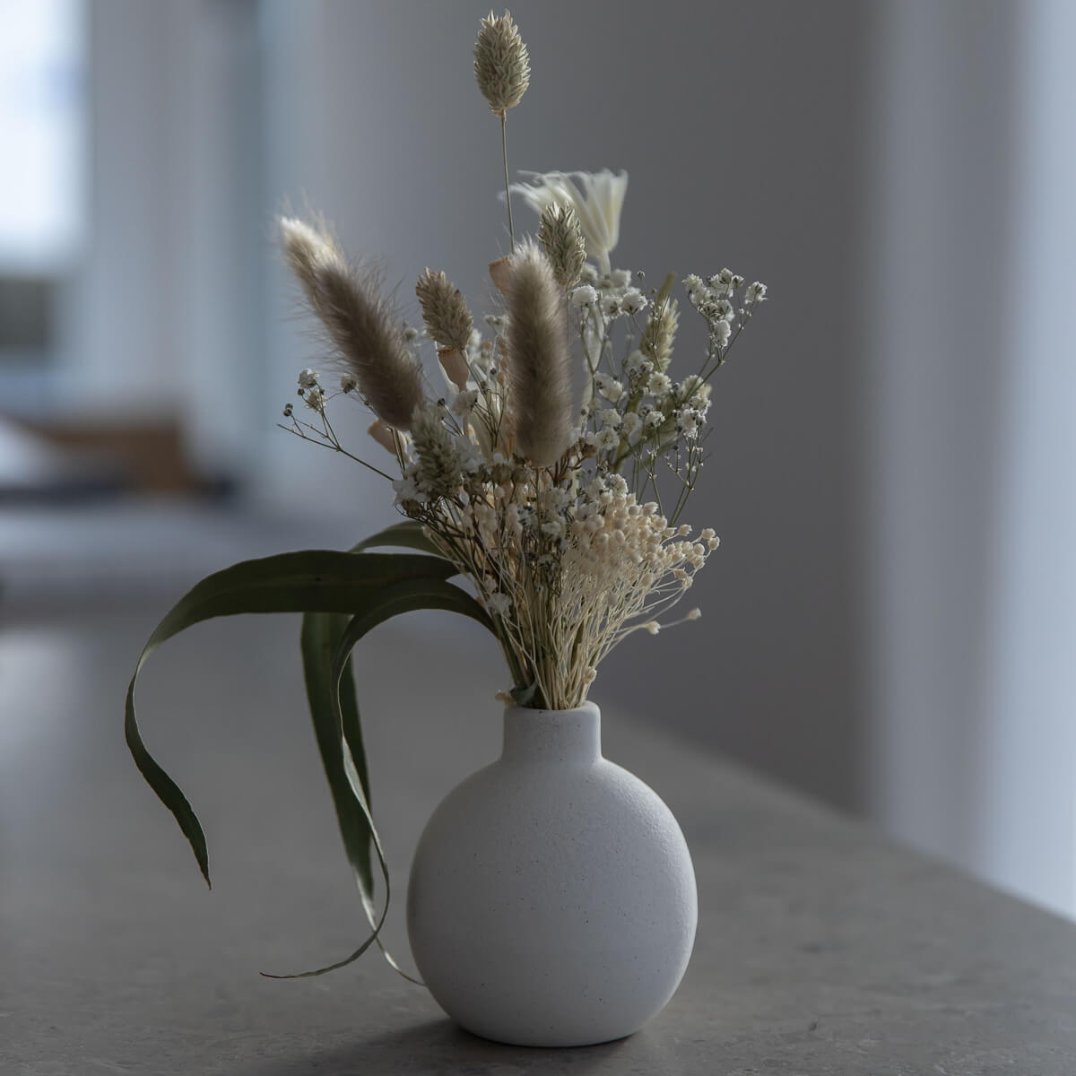 Trockenblumenstrauß Mini Wildblume weiß | 20 - 30 cm - Lykke&You